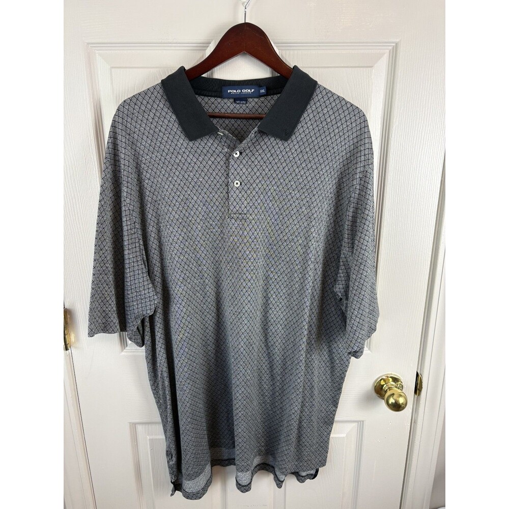 Polo Golf  Ralph Lauren XXL Black White Diamond Pattern - 337